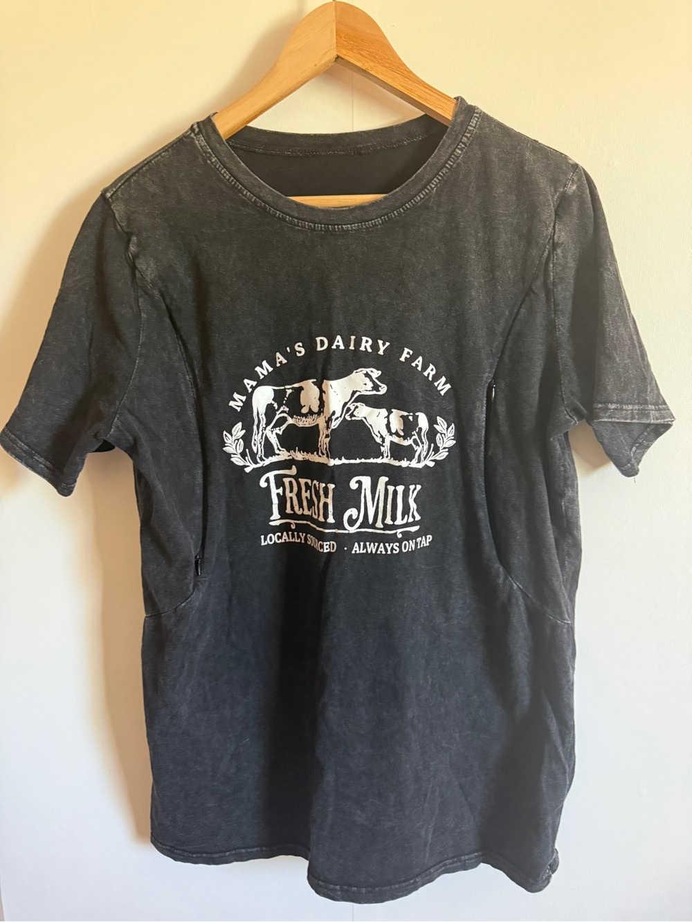Breastfeeding Graphic Tee Mama Dairy Farm Cottagecore Mom Shirt M L
